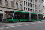 Hess Doppelgelenkbus 9108 fährt am 17.03.2023 mit der Fahrschule zur Haltestelle Brausebad.