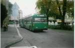 Aus dem Archiv: BVB Basel Nr. 920 FBW/FHS-Hess Gelenktrolleybus am 8. Oktober 1997 Basel, Claraplatz