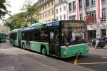 MAN Bus mit der Betriebsnummer 751 wartet an Claraplatz auf seine Abfahrtszeit. Die Aufnahme entstand am 10.09.2008.