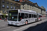 Mercedes Citaro 851 mit der Werbung für Energie Schweiz.ch, auf der Linie 10, bedient die Haltestelle Zytglogge. Die Aufnahme stammt vom 17.06.2013.