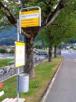Bushaltestelle Alpbach Sportanlage am 23.7.2015
