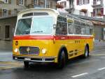 FBW Oldtimer Bus whrend einer Extrafahrt aufgenommen am Bahnhof in Brig.