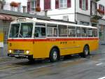 Abfahrt zu einer Extrafahrt mit einem Saurer Oldtimer Bus in der Nhe vom Bahnhof in Brig.01.08.08. (Hans)