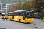 Postauto/Regie Brig VS 424 838 (Iveco Irisbus Crossway 12) am 4.9.2016 beim Bhf. Brig
