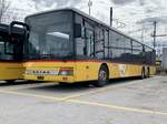 Setra 319 NF von PostAuto am 17.3.20 bei Interbus in Yverdon parkiert.