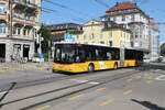 Postauto/PU Eurobus Nr. 6/TG 38838/PAG-ID: 10450 (MAN A23 Lion's City G) am 24.9.2023 in St.Gallen, Schibenertor