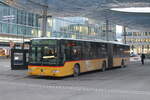 Postauto/Regie Frick AG 479 337/PAG-ID: 4527 (Mercedes Citaro Facelift O530G) am 11.1.2024 beim Bhf. Aarau