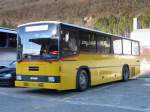 Postauto - MAN Bus abgestellt bei Rattin Occasion Bushandel in Biel am 