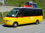 Kleinbus mit Stern 412D VS 241 964 der Postauto Oberwallis als Verstkungseinsatz Bus in Oberwald am 09.09.2006