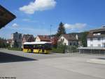 Postauto/Regie Uznach SG 273 333 (Scania/Hess K320UB ''Bergbus'') am 31.7.2012 beim Bhf.