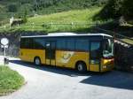PostAuto Graubnden, 7000 Chur: Iveco Irisbus Crossway GR 102'380, am 30. Juli 2013 bei der Haltestelle Villagio in 7610 Soglio (GR)

