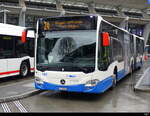 VBL - Mercedes Citaro Nr.191  LU 15003 in Luzern unterwegs auf der Linie 24 bei Regen vor dem Bahnhof am 01.04.2024