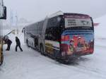 POSTAUTO-MAN Lions Regio in Parpan,Post am 19.2.14. Wegen den starken Schneefällen mussten die Postautochauffeure die Schneeketten an die Busse montieren.