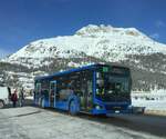 Engadin Bus, St.Moritz. MAN Lion's City 12 (GR 100'103) in Surlej, Brücke. (31.12.2020)