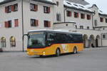 Postauto/Regie Scuol GR 168 870/PAG-ID: 11646 (Iveco Irisbus Crossway 10.9LE) am 22.1.2024 beim Bhf. Scuol-Tarasp