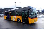 Postauto/Regie Scuol, ex Regie ChurGR 179 712/PAG-ID: 11281 (Iveco Irisbus-Crossway 12LE) am 25.1.2024 beim Bhf. Scuol-Tarasp. Nachmittags werden ab und zu LE-Busse, statt einer der 3 vollniederlfurigen Citaros auf der Scuoler Ortsbuslinie 902 eingesetzt.