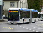 BBA - Mercedes e Citaro Nr.173  AG 374173 bei der zufahrt zu den Bushaltestellen vor dem Bhf. Aarau am 2024.04.01