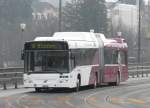 Bern Mobil - Erdgas Volvo 7700 Gelenkbus Nr.832 BE 612832 mit Vollwerbung eingeteilt auf der Linie 19 nach Blinzern am 03.01.2008