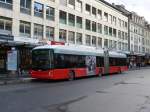 VB Biel - Hess-Swisstrolley BGT-N2C  Nr.58 unterwegs auf der Linie 4 in der Stadt Biel am 20.12.2014