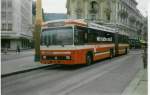 Aus dem Archiv: VB Biel Nr. 67 Volvo/R&J Gelenktrolleybus am 9. Oktober 1997 Biel, Zentralplatz