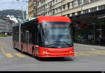 VB Biel - Hess Trolleybus  Nr.100 unterwegs in der Stadt Biel am 07.05.2023