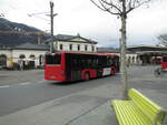 Chur Bus - Mercedes Citaro fährt zu den Haltestellen am Bahnhof Chur am 21.2.22