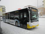 VBD - Mercedes Citaro Nr. 3 steht bei starkem Schneefall am Bahnhof Davos Dorf am 17.11.19