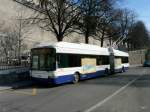 TPG Genf - Hess-Swisstrolleybus BGT-N2C  Nr.759 unterwegs auf der Linie 7 in der Stadt Genf am 18.02.2012