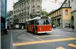 Aus dem Archiv: TL Lausanne - Nr. 663 - FBW/Eggli Trolleybus am 15. April 1998 in Lausanne, Place Riponne