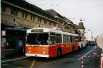 Aus dem Archiv: TL Lausanne - Nr. 730 - FBW/Hess Trolleybus am 21. Mrz 1999 beim Bahnhof Lausanne