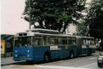 Aus dem Archiv: ACT Lugano - Nr. 125 - Volvo/Hess Gelenktrolleybus am 13. Juli 1998 in Lugano, Piazza Manzoni