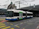 VBL - Trolleybus Nr.209 unterwegs auf der Linie 7 vor dem Bahnhof in Luzern am 28.02.2016