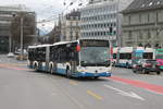 vbl Nr. 187 (Mercedes Citaro C2 O530G) verlässt am 11.3.2021 den Bahnhof Luzern in Richtung Seebrücke
