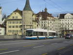 vbl Nr. 216 (Hess Swisstrolley 3 BGT-N2C) am 5.2.2021 beim Schwanenplatz