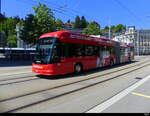 VBSG - Trolleybus Nr.411  SG  467111 mit Werbung unterwegs beim Bahnhof in St. Gallen am 2024.05.10