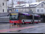 Stadtbus Winterthur - MAN Lion`s City Nr.360  ZH 595360 unterwegs bei leichtem Schneefall in Winterthur am 2023.01.22