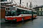 Aus dem Archiv: WV Winterthur - Nr. 160 - Mercedes O 405GTZ Gelenktrolleybus am 18. April 1999 beim Bahnhof Winterthur