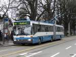 VBZ - Mercedes O 405 GTZ Trolleybus Nr.128 unterwegs auf der Linie 46 in Zrich am 01.01.2013