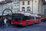 Bernmobil: NAW Trolleybus Nr. 3 (Swiss-Trolleybus) auf dem Waisenhausplatz am 18. Dezember 2013.
Foto: Walter Ruetsch
