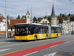 Postauto - MAN Lion`s City LU 15527 unterwegs in Luzern am 28.03.2016