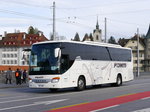 Setra S 415 GT-HD Reisebus unterwegs in der Stadt Luzern am 28.03.2016