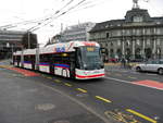 VBL - Trolleybus Nr.407 unterwegs auf der Linie 1 in Luzern am 03.02.2018