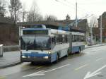 VBZ - Mercedes O 405 GTZ Trolleybus  Nr.122 unterwegs auf der Linie 72 in Zrich am 23.12.2012
