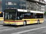 MAN Niederflurbus 2. Generation STI - MAN Bus Nr.101 BE 577101 eingeteilt auf der Linie 4 bei der Bushaltestelle vor dem Bahnhof Thun am 24.05.2008