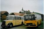 Postauto Postautotreffen im Teuffenthal: Burri, Teuffenthal Saurer/R&J und FBW/R&J am 31. Oktober 2004 in Buchen