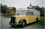 Postauto Postautotreffen im Teuffenthal: Burri, Teuffenthal BE 26'725 Saurer/R&J Jahrgang 1956 am 31. Oktober 2004 in Buchen