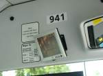 mercedes-benz-o-530-i-citaro �ber den Fahrer des Busses P-AV 941 (MB Citaro), h�ngt der R�ckspiegel sowie ein Bildschirm f�r die Kamera�berwachung im Bus. Aufgenommen am 01.06.2008