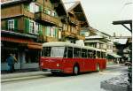 Berner Oberland Aus dem Archiv: AFA Adelboden 23/BE 345'172 FBW/R&J Jahrgang 1962 (ex Bucheli, Kriens) im Januar 1988 Adelboden, Dorfstrasse