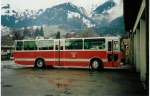 Berner Oberland Aus dem Archiv: AFA Adelboden 18/BE 26'773 FBW/R&J Jahrgang 1974 im Januar 1988 Frutigen, Bahnhof