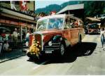 Berner Oberland Aus dem Archiv: AFA Adelboden 12/BE 26'701 FBW/R&J Jahrgang 1950 am 7. August 1988 Adelboden, Landstrasse (Festumzug 100 Jahr Kur- und Verkehrsverein Adelboden)